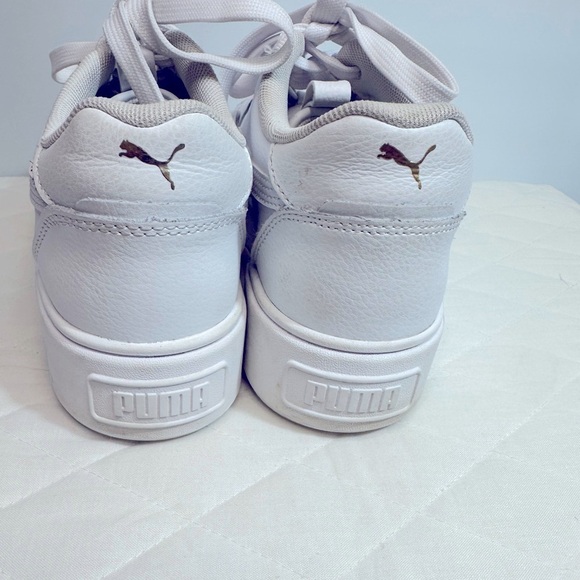Puma Karmen Rebelle Womens Size 8.5 Casual Platform Sneakers Shoes White Logo - Picture 3 of 16